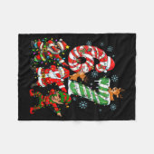 Knikkende Sinterklaas Elf Vrienden Kerstmannen Jon Fleece Deken (Voorkant (Horizontaal))