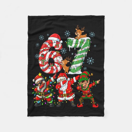 Knikkende Sinterklaas Elf Vrienden Kerstmannen Jon Fleece Deken (Voorkant)