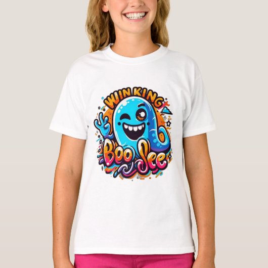 Knikkerende Boo Jee geest T-shirt (Voorkant)