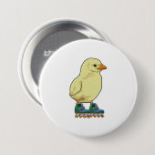 Knip als gealigneerde skater met gealigneerde scha ronde button 7,6 cm (Voorkant /achterkant)