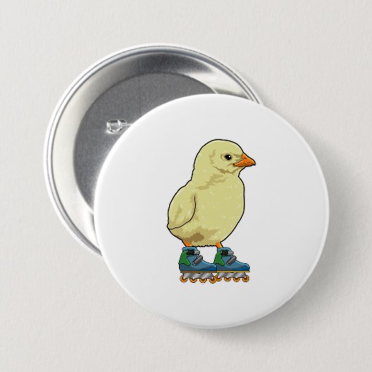 Knip als gealigneerde skater met gealigneerde scha ronde button 7,6 cm (Voorkant /achterkant)