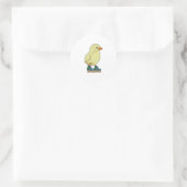 Knip als gealigneerde skater met gealigneerde scha ronde sticker (Tas)