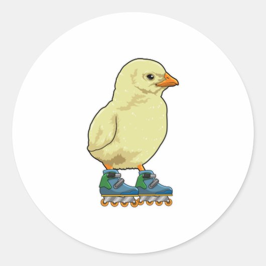 Knip als gealigneerde skater met gealigneerde scha ronde sticker (Voorkant)