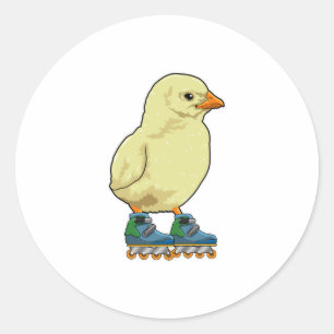 Knip als gealigneerde skater met gealigneerde scha ronde sticker