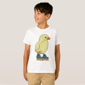 Knip als gealigneerde skater met gealigneerde scha t-shirt (Voorkant volledig)
