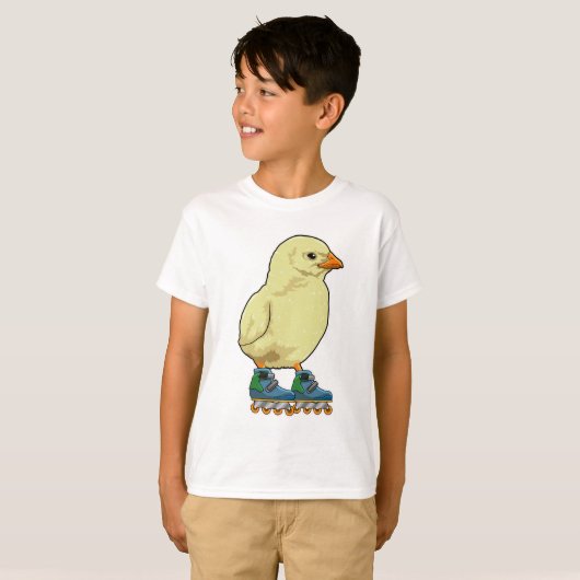 Knip als gealigneerde skater met gealigneerde scha t-shirt (Voorkant volledig)