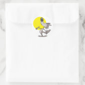 Knip bij de maan ronde sticker (Tas)