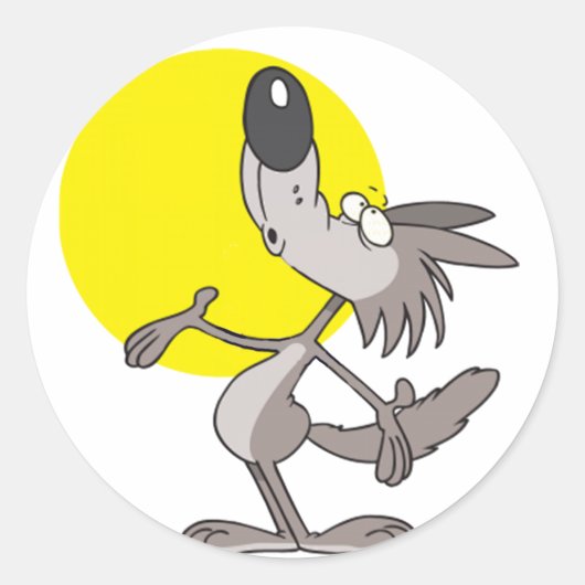 Knip bij de maan ronde sticker (Voorkant)