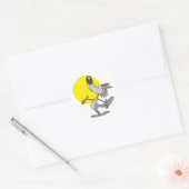 Knip bij de maan ronde sticker (Envelop)