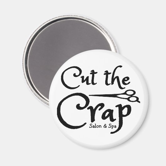 "Knip de Onzin Salon & Spa" Magneet (Voorkant / Achterkant)