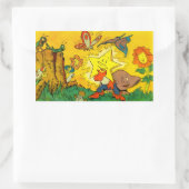 Knip de Star Rect. Sticker-7 vormen & 2 formaten Rechthoekige Sticker (Tas)