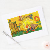 Knip de Star Rect. Sticker-7 vormen & 2 formaten Rechthoekige Sticker (Envelop)