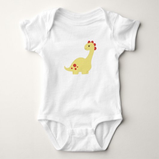 Knip gele dinosaurus romper (Voorkant)