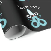 Knip het uit Grappige Schaar Puns Donker BG Cadeaupapier (Rol Hoek)