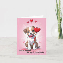 Knip hond waterverf valentijnsdag feestdagen kaart