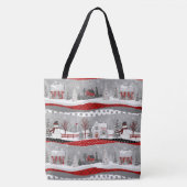 Knip kerstpatchwork OVER HET AFDRUKTAS Tote Bag (Voorkant)