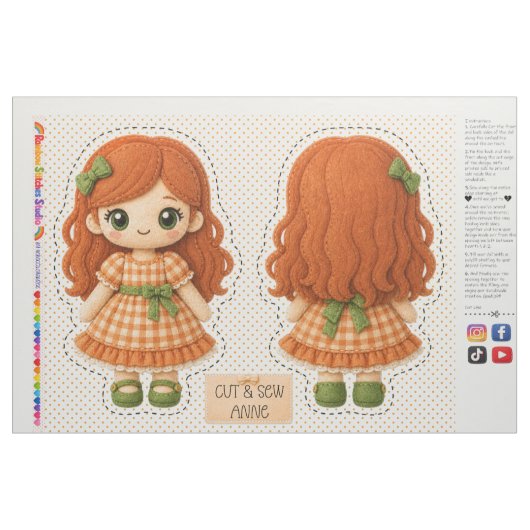 Knip & Naai Knuffel - beginnersproject voor kinder Stof (Fat Quarter)