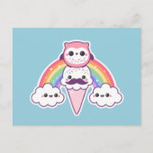 Knip omhoog met ijscream-kloon briefkaart (Voorkant)