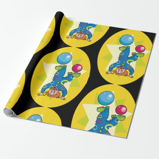 Knip op zijn hoofd cadeaupapier (Uitgerold)