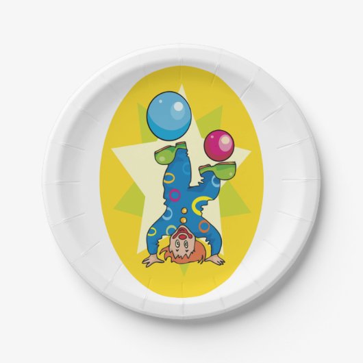 Knip op zijn hoofd papieren bordje (Voorkant)