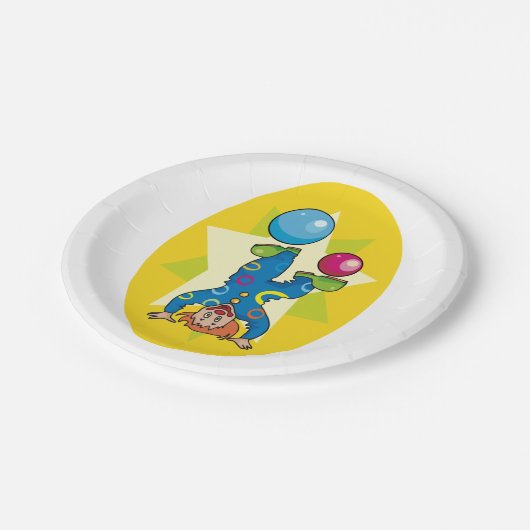 Knip op zijn hoofd papieren bordje (Gekanteld)