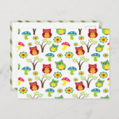 Knip Owl op boom Briefkaart (Voorkant / Achterkant)