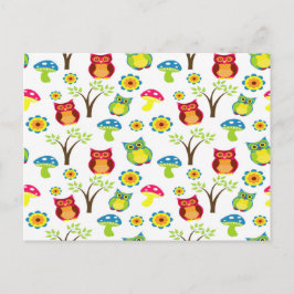 Knip Owl op boom Briefkaart