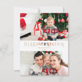 Knip Papier Effect Kerst Mis Foto Script Feestdagenkaart
