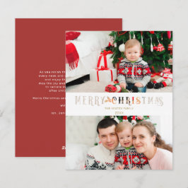 Knip Papier Effect Kerst Mis Foto Script Feestdagenkaart