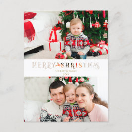 Knip Papier Effect Kerst Mis Foto Script Feestdagenkaart