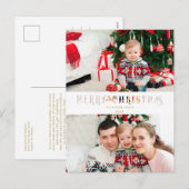 Knip Papier Effect Kerst Mis Foto Script Feestdagenkaart (Voorkant / Achterkant)