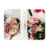 Knip Papier Effect Kerst Mis Foto Script Magneet (Horizontaal)