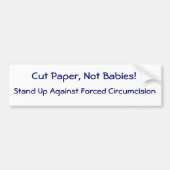 Knip papier, geen baby's! bumpersticker (Voorkant)