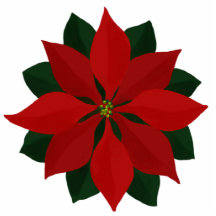 Knip uit Poinsettia kerstversiering