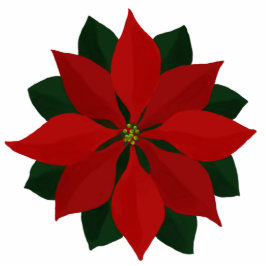 Knip uit Poinsettia kerstversiering Fotobeeldje Ornament