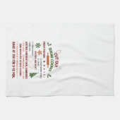 Knip uit Sugar Cookie Recept Kerstmis Theedoek (Horizontaal)