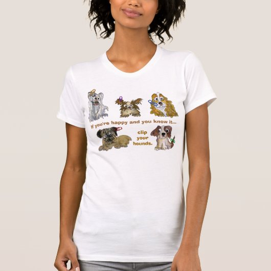 Knip uw honden Aangepaste T-shirt kleding (Voorkant)
