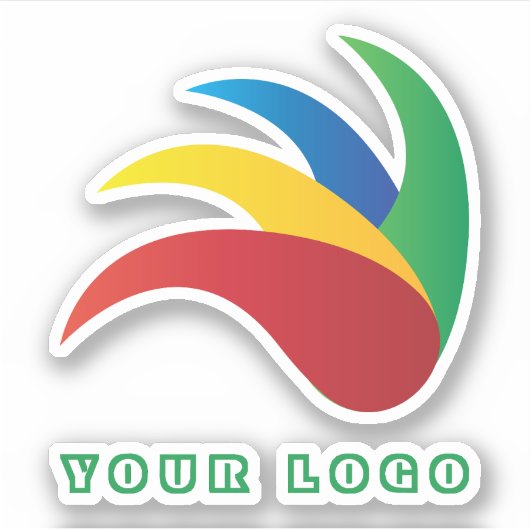 Knip uw logo, Business Water Flacon uit Sticker (Voorkant)