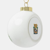 Knip Vader Luiaard Vader Keramische Bal Ornament (Links)