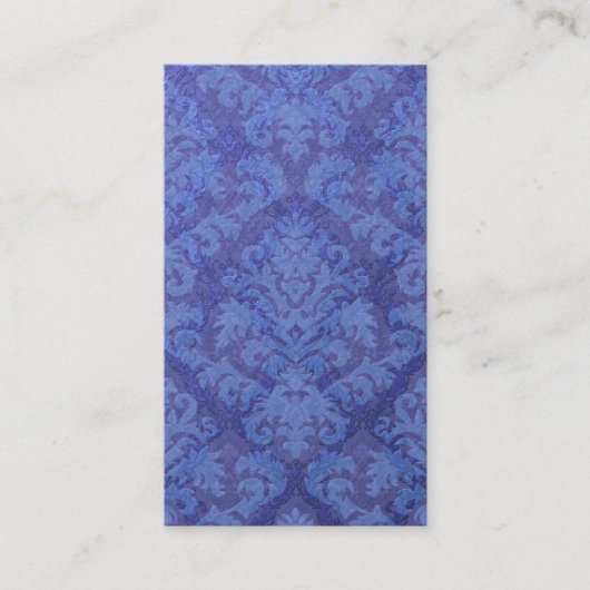 Knip Velvet, DUBBELE DAMASK in ROYAL BLUE Visitekaartje (Voorkant)