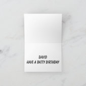 Knip vleermuis dragen verjaardag pet kaart (Binnen)