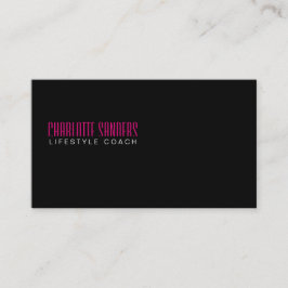 Knip zwarte achtergrond (hot-roze) visitekaartje