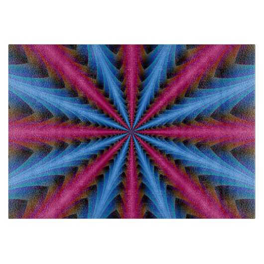 Knipbord 16 Segmenten in roze en blauw Snijplank (Voorkant)
