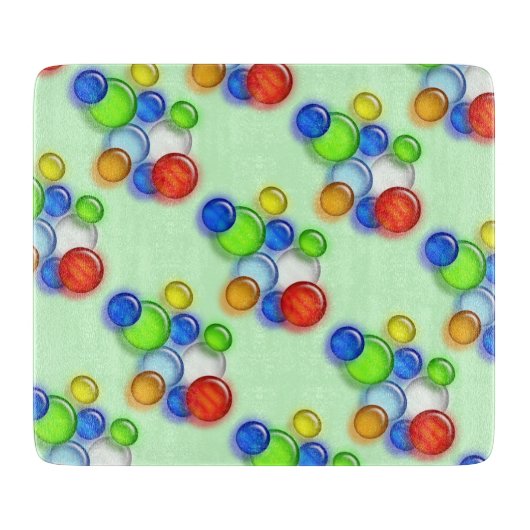 Knipbord - gekleurde bubbels snijplank (Voorkant)