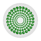 Knipbord - Groene kralen in cirkels Snijplank (Voorkant)