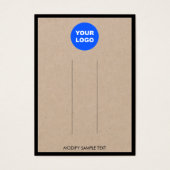 Knipdisplay van de Kraft Border Hair Clip toevoege Visitekaartje (Voorkant)