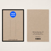 Knipdisplay van de Kraft Border Hair Clip toevoege Visitekaartje (Voorkant /achterkant)