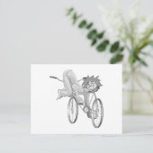 Knipfiets achteraan briefkaart (Staand voorkant)