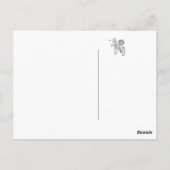 Knipfiets achteraan briefkaart (Achterkant)