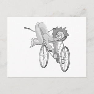 Knipfiets achteraan briefkaart